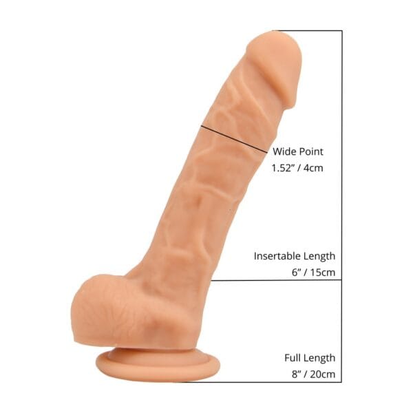 Loving Joy Realistic Silicone Dildo with Suction Cup and Balls – image number 4