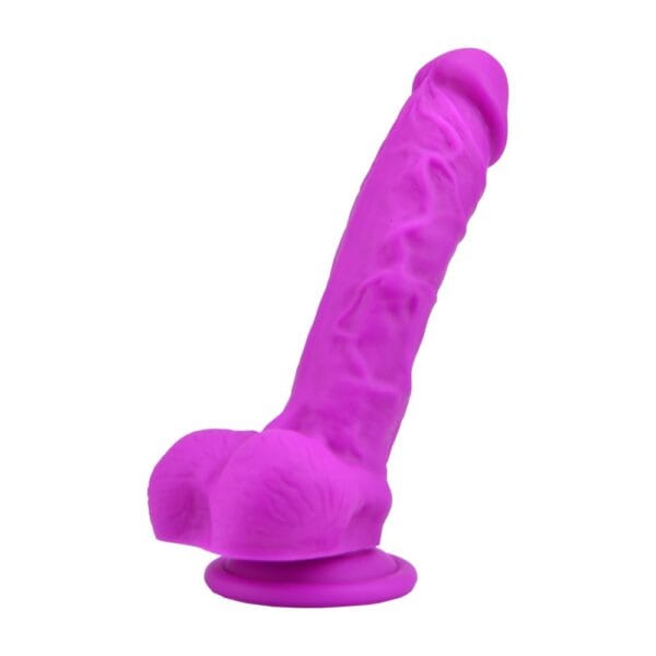 Loving Joy Realistic Purple Suction Cup Dildo with Balls 8 Inch – image number 1