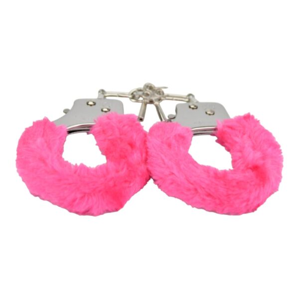 Bound to Play Pink Furry Handcuffs With Quick Release – image number 3