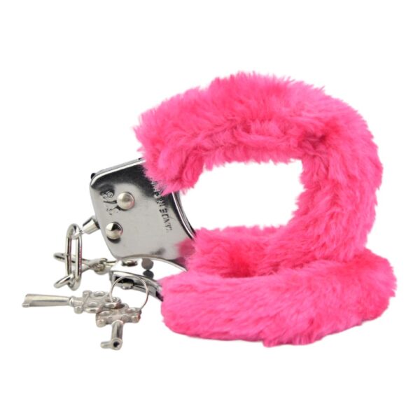 Bound to Play Pink Furry Handcuffs With Quick Release – image number 2