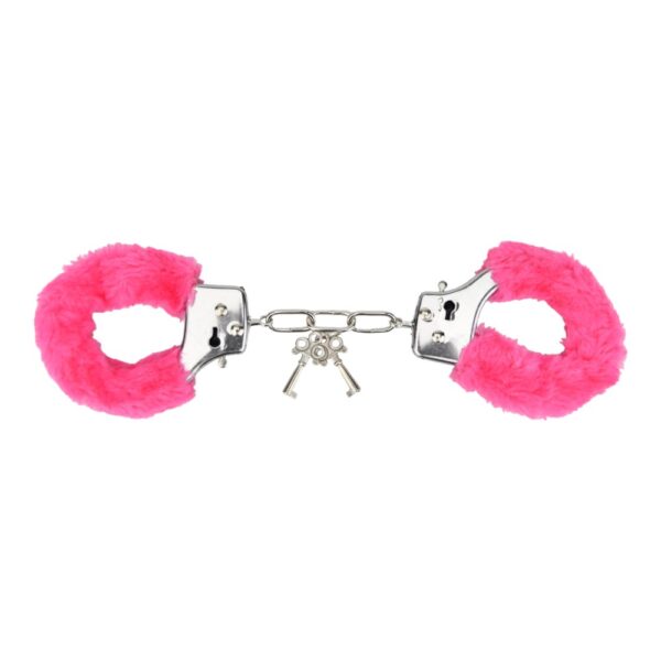 Bound to Play Pink Furry Handcuffs With Quick Release – image number 1