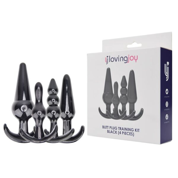 Loving Joy Black Butt Plug Training Kit 4 Piece – image number 2