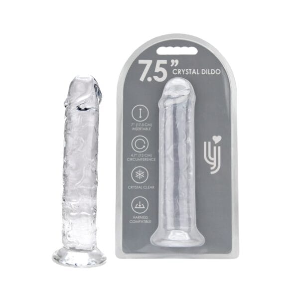 Loving Joy Clear Suction Cup Realistic Dildo 7.5 Inch – image number 2