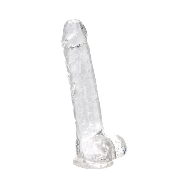 Loving Joy Clear Realistic Dildo with Balls 7 Inch – image number 2