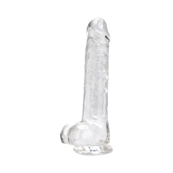 Loving Joy Clear Realistic Dildo with Balls 7 Inch – image number 1