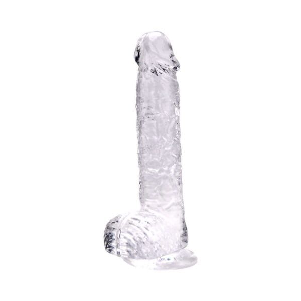 Loving Joy Clear Realistic Suction Cup Dildo with Balls 9 Inch – image number 3