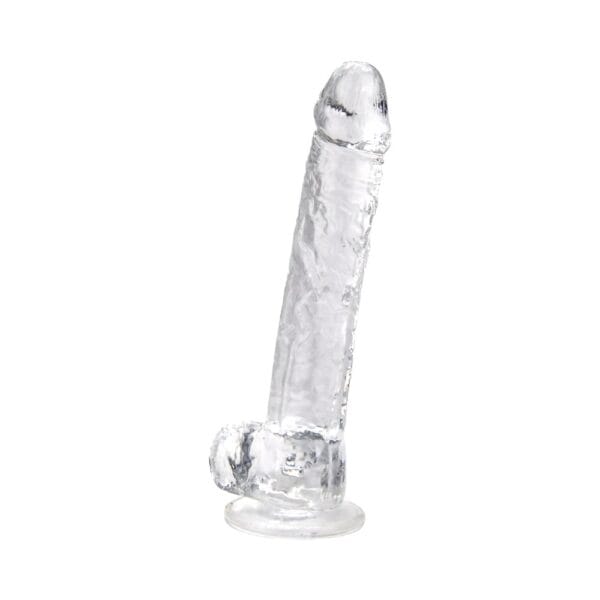 Loving Joy 11 Inch Clear Suction Cup Dildo with Balls – image number 1