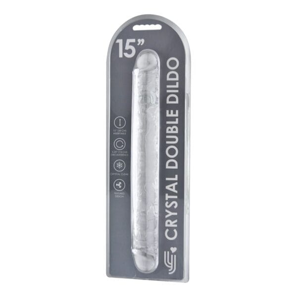 Loving Joy Clear Double Ended Suction Cup Dildo 15 Inch – image number 3