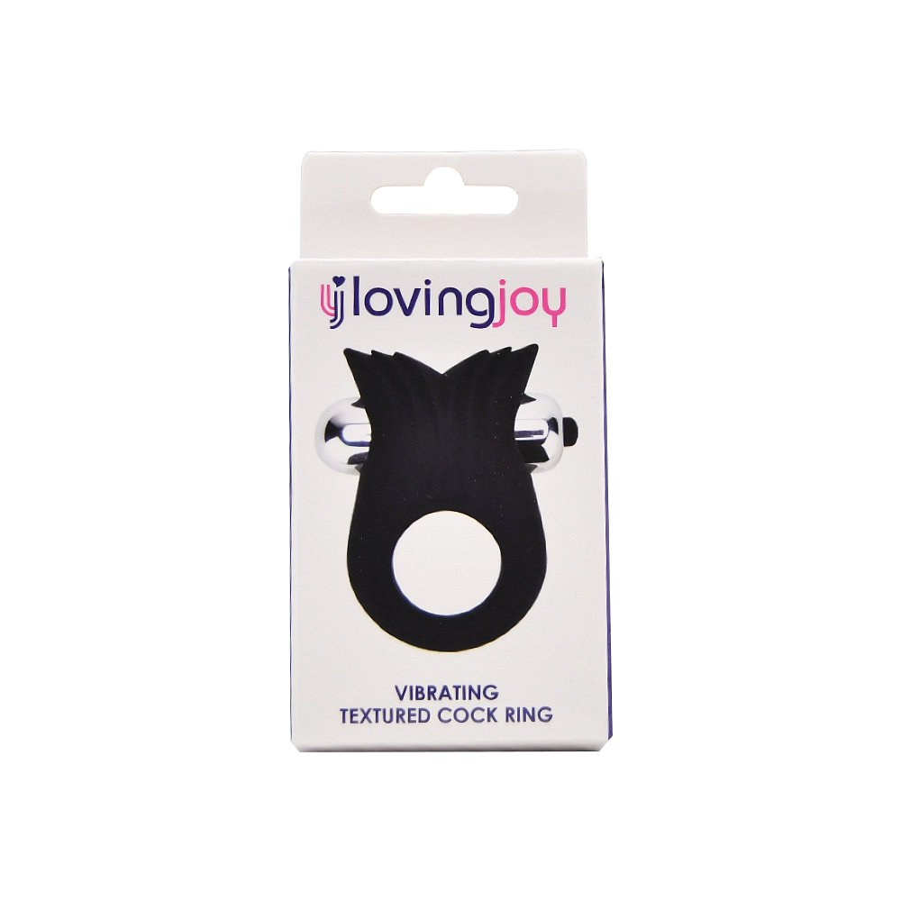Loving Joy Silicone Vibrating Textured Cock Ring – image number 3