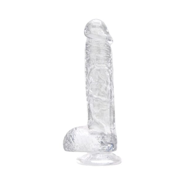 Loving Joy Clear Suction Cup Dildo with Balls 6 Inch – image number 1
