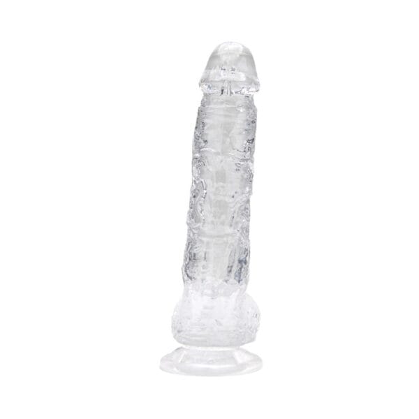 Loving Joy Clear Suction Cup Dildo with Balls 6 Inch – image number 3