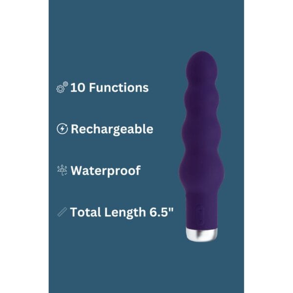 Nauti Silicone Ribbed Vibrator – image number 4