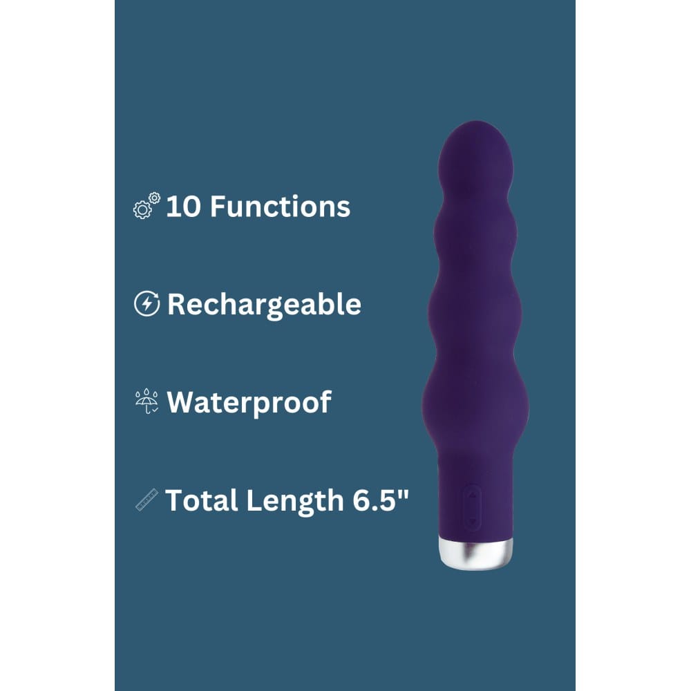 Nauti Silicone Ribbed Vibrator – image number 4