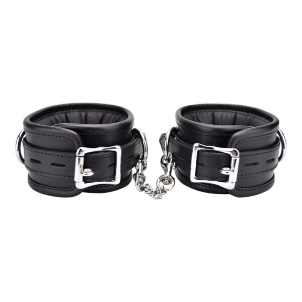 Bound Leather Ankle Restraints with Chain – image number 1