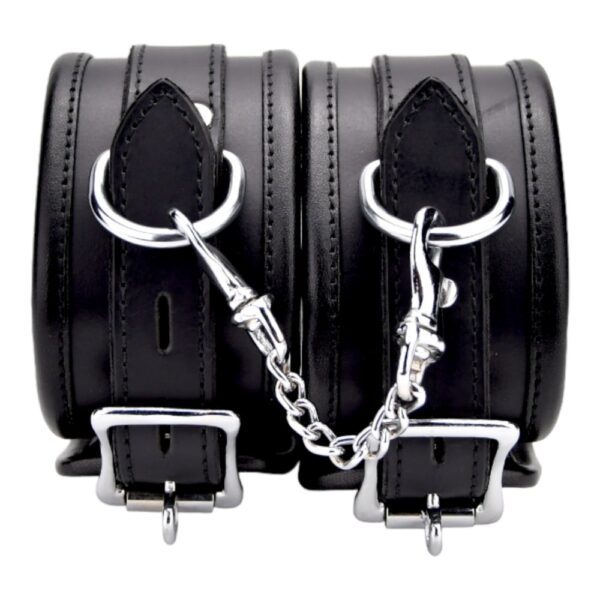Bound Leather Ankle Restraints with Chain – image number 3