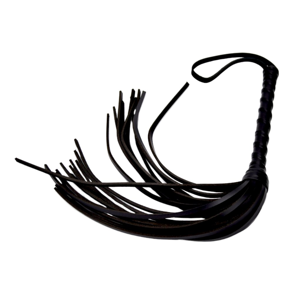 Bound Leather Flogger with Wrist Wrap – image number 2