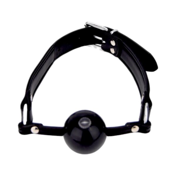 Bound Leather Solid Ball Gag – image number 1