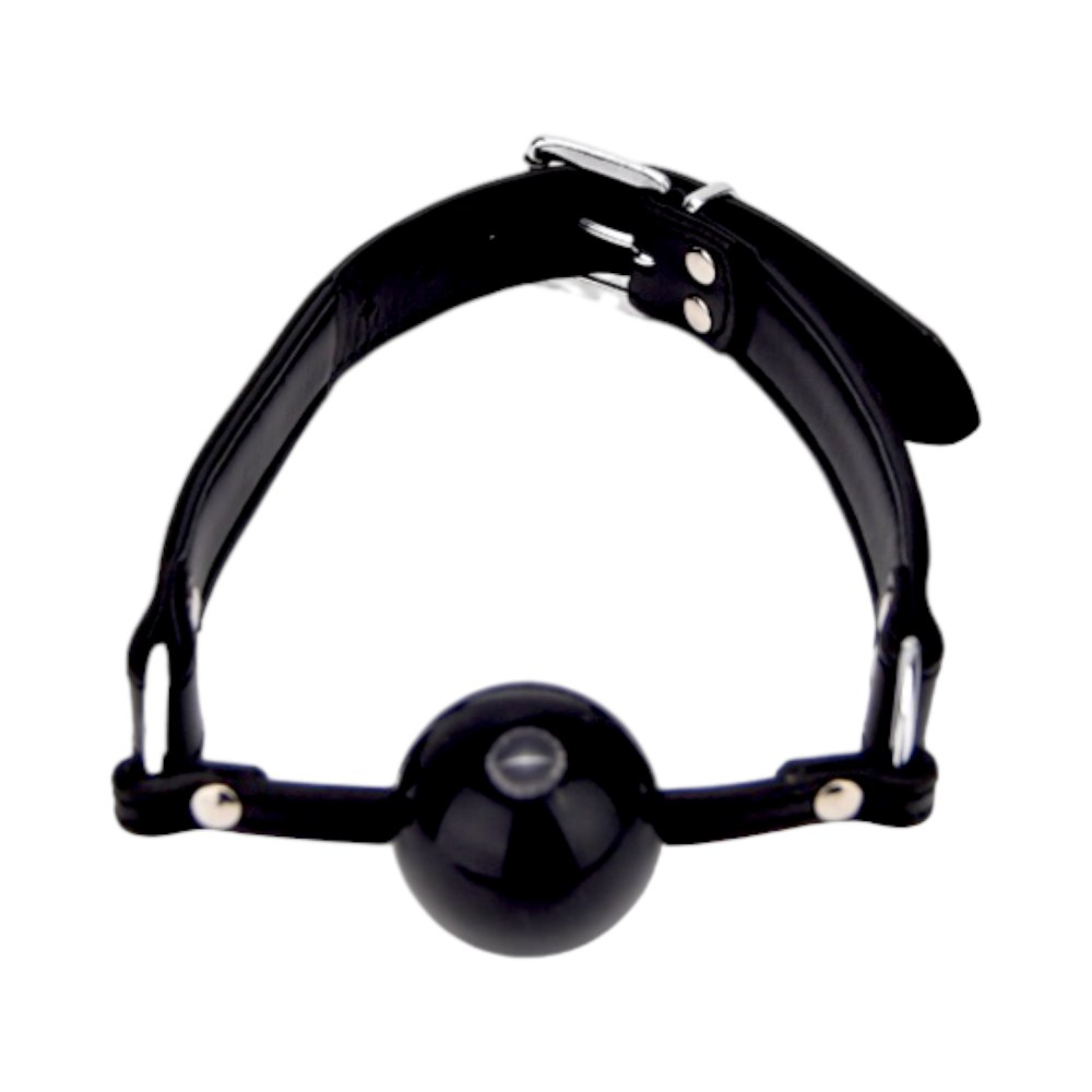 Bound Leather Solid Ball Gag – image number 1