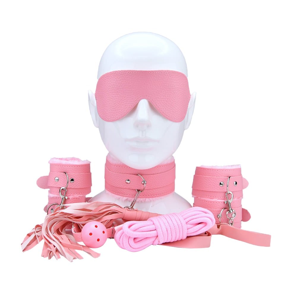 Bound to Play Beginner's Bondage Kit Pink 8 Piece – image number 1