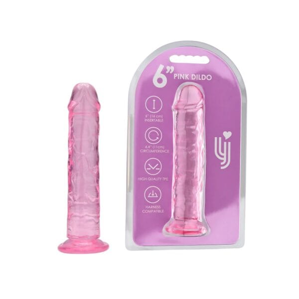 Loving Joy Pink Suction Cup Realistic Dildo 6 Inch – image number 2