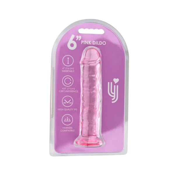 Loving Joy Pink Suction Cup Realistic Dildo 6 Inch – image number 3