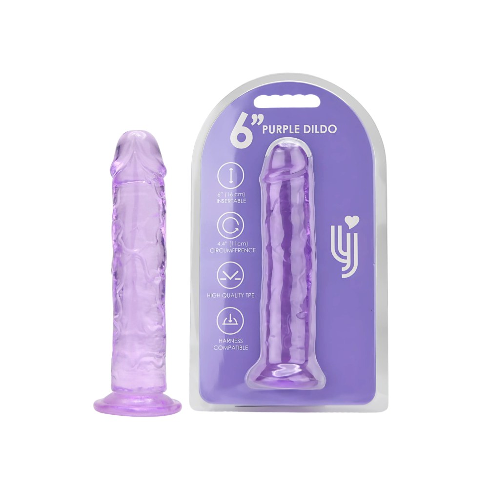 Loving Joy Realistic Purple Suction Cup Dildo 6 Inch – image number 3