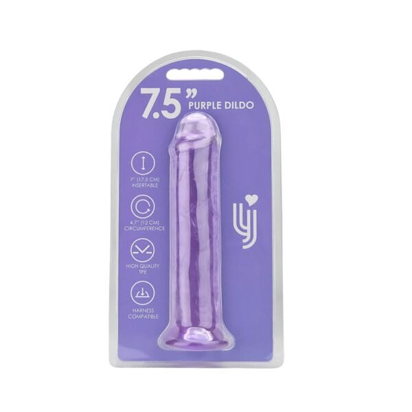 Loving Joy Purple Suction Cup Realistic Dildo 7.5 Inch – image number 3