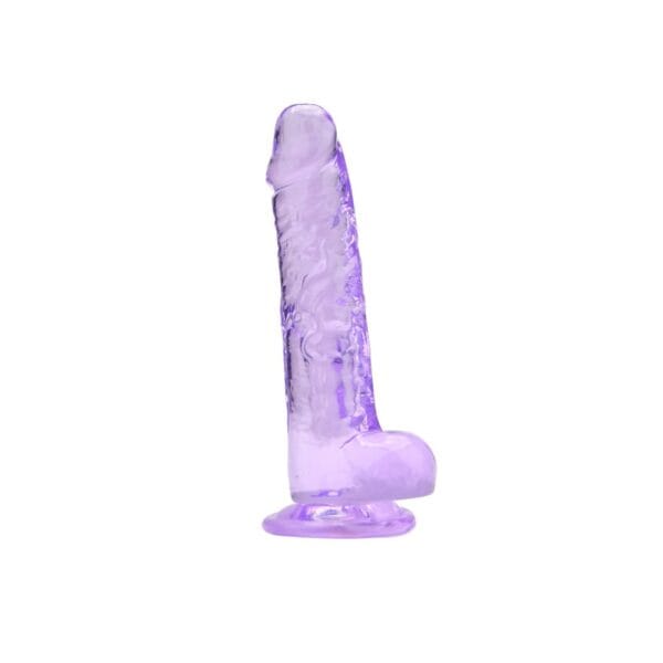 Loving Joy Realistic Purple Suction Cup Dildo with Balls 7 Inch – image number 2