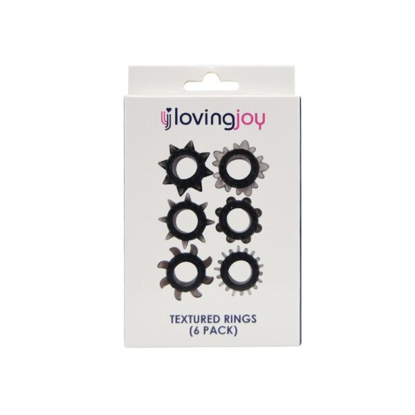 Loving Joy Textured Cock Ring Set 6 Pack – image number 8