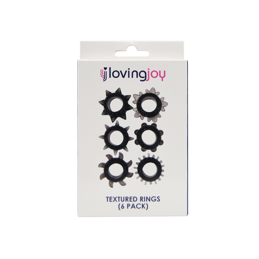 Loving Joy Textured Cock Ring Set 6 Pack – image number 8