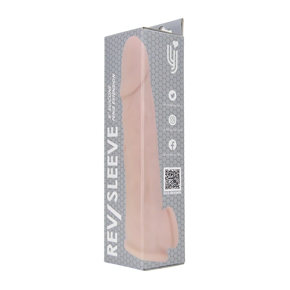 Rev 8 Inch Realistic Silicone Penis Extension Sleeve – image number 5