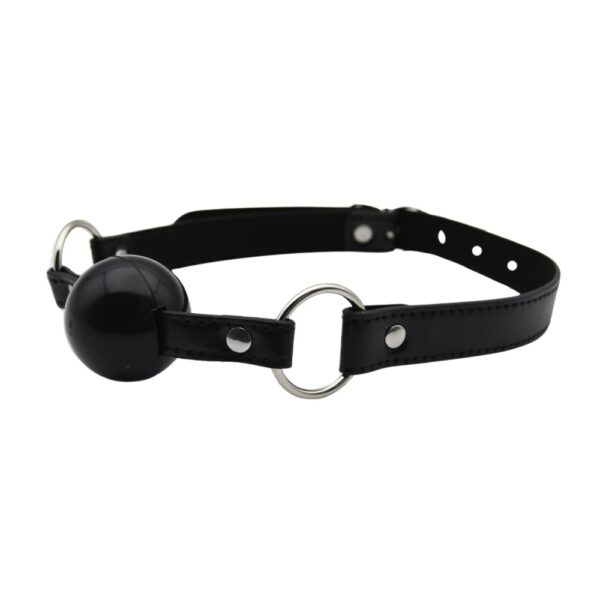 Bound to Play Silicone Ball Gag with Faux Leather Straps – image number 2