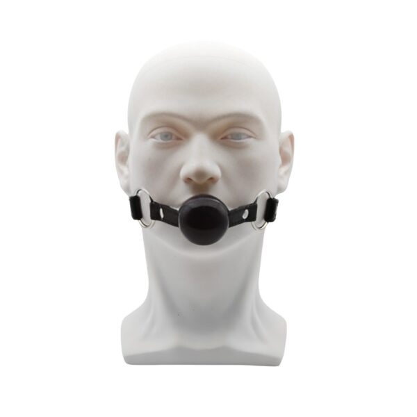 Bound to Play Silicone Ball Gag with Faux Leather Straps – image number 3