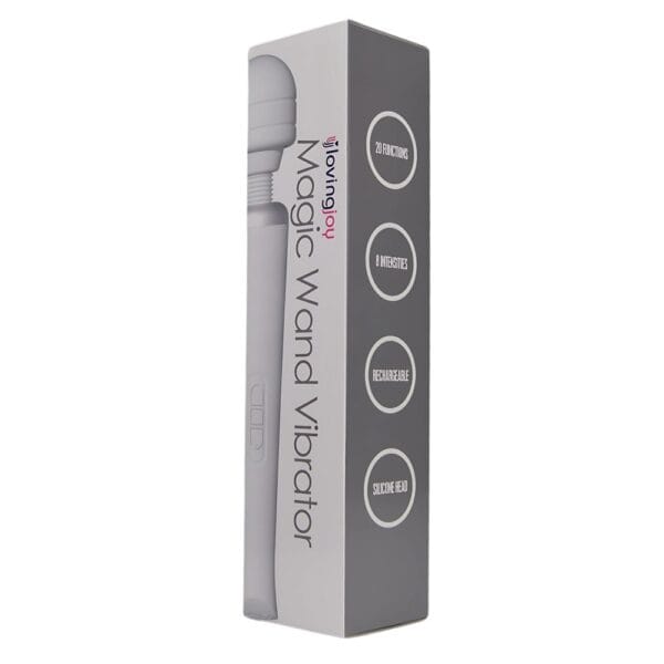 Loving Joy Rechargeable Magic Wand Vibrator White – image number 5