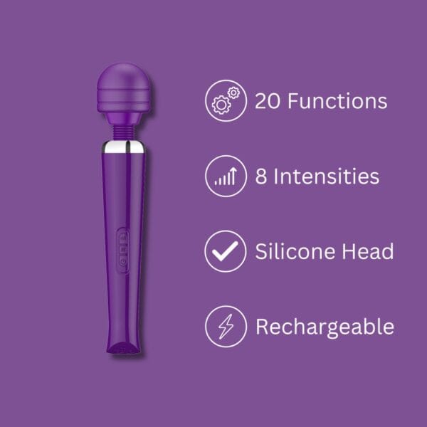 Loving Joy Rechargeable Magic Wand Vibrator Purple – image number 2