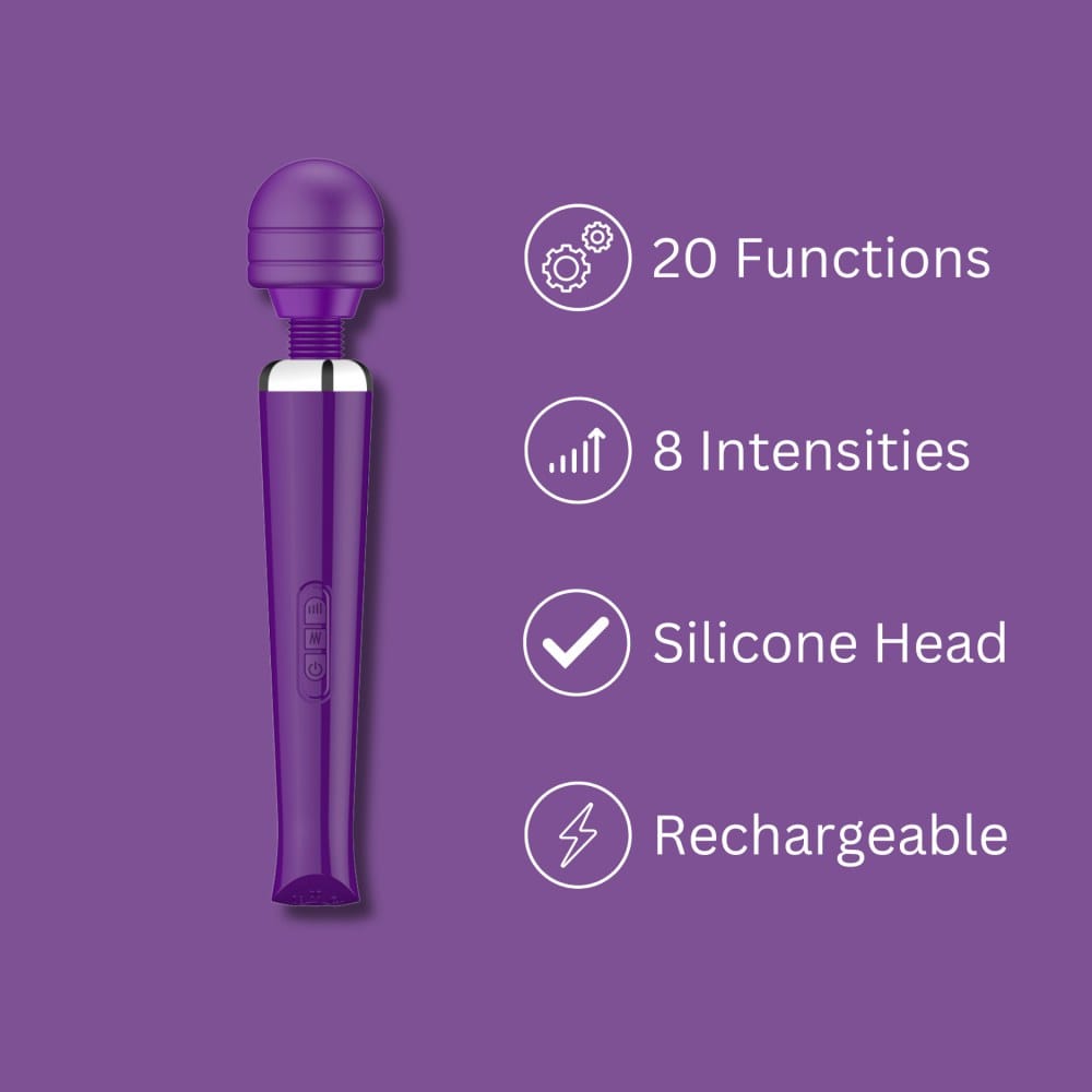 Loving Joy Rechargeable Magic Wand Vibrator Purple – image number 2