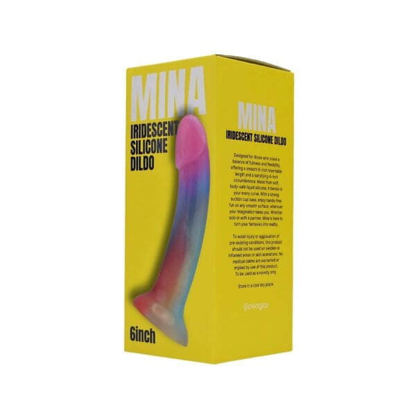 MINA Iridescent Silicone Suction Cup Dildo 7 Inch – image number 5
