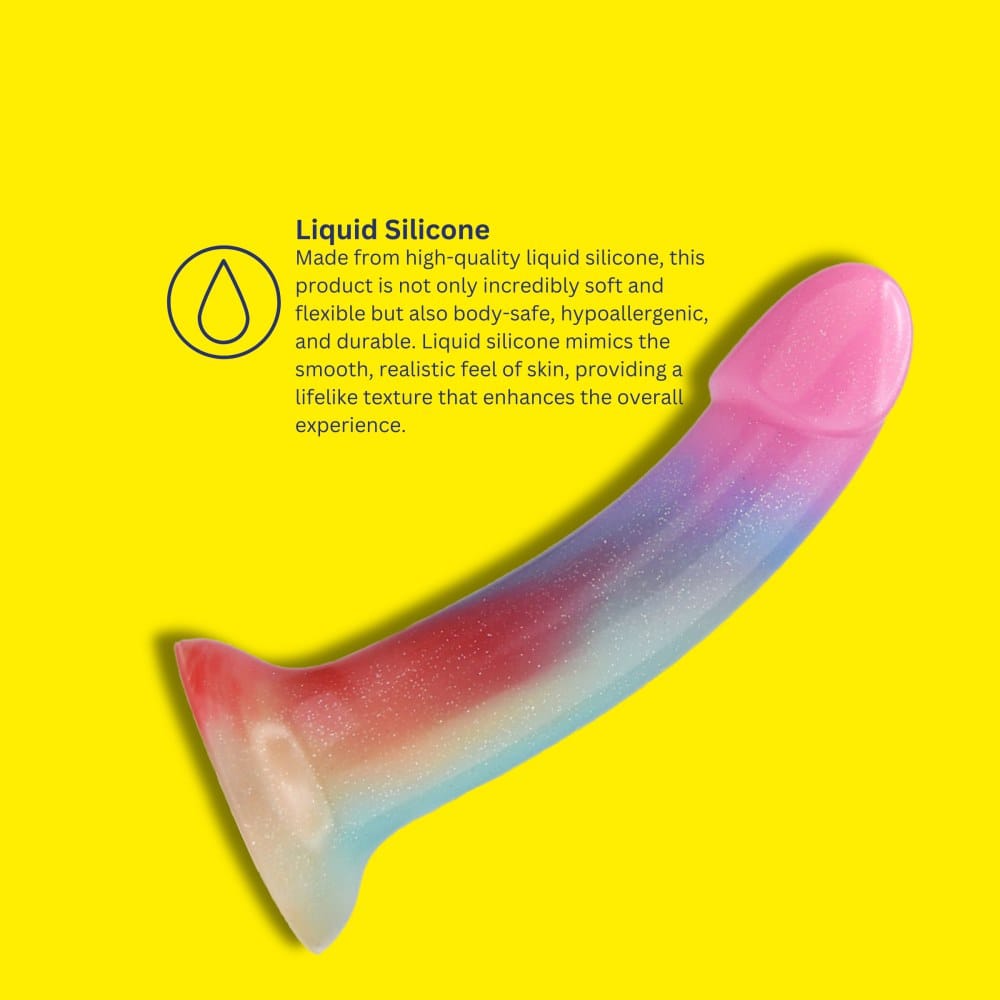 MINA Iridescent Silicone Suction Cup Dildo 7 Inch – image number 4