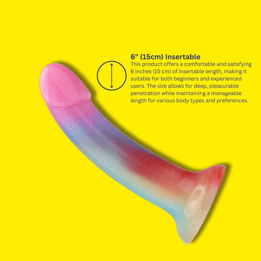 MINA Iridescent Silicone Suction Cup Dildo 7 Inch – image number 3