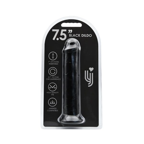 Loving Joy Realistic Black Suction Cup Dildo 7.5 Inch – image number 2