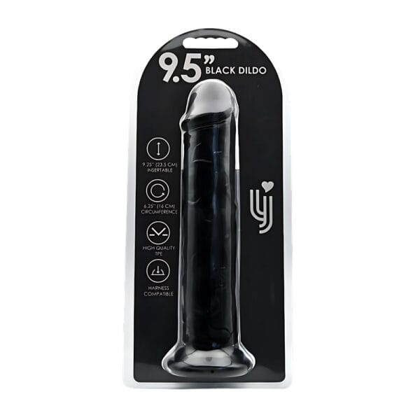 Loving Joy Realistic Suction Cup Dildo Black 9.5 Inch – image number 3