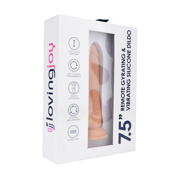 Loving Joy Remote Gyrating & Vibrating Silicone Dildo 7.5 Inch – image number 4
