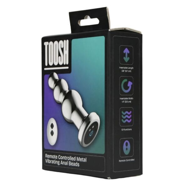 Toosh Remote Control Metal Vibrating Anal Beads – image number 3