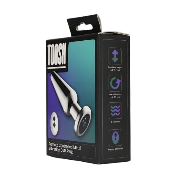 Toosh Remote Controlled Metal Vibrating Butt Plug – image number 5