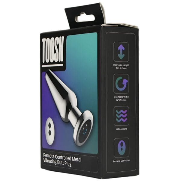 Toosh Remote Control Metal Vibrating Butt Plug – image number 3