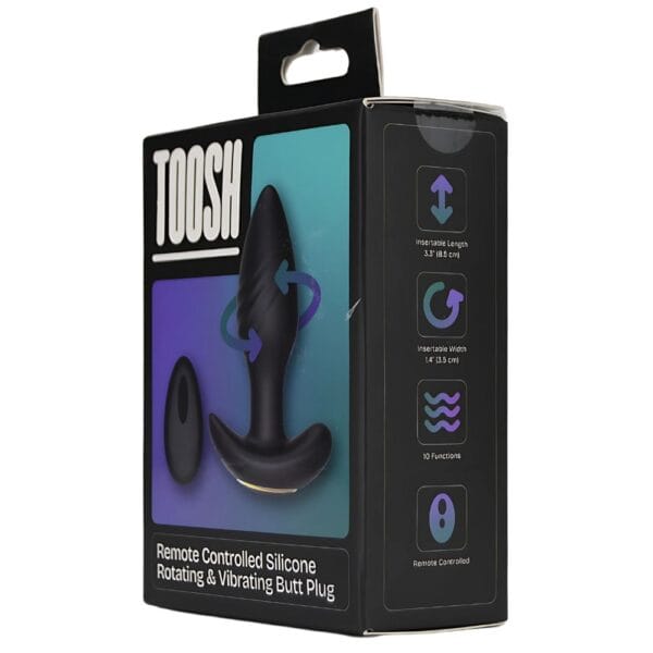 Toosh Rotating and Vibrating Remote Control Butt Plug – image number 4