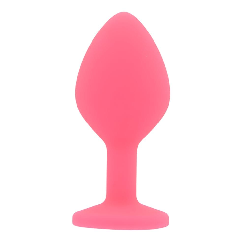 Toosh Jewelled Pink Silicone Butt Plug Medium 3.2 Inch – image number 2