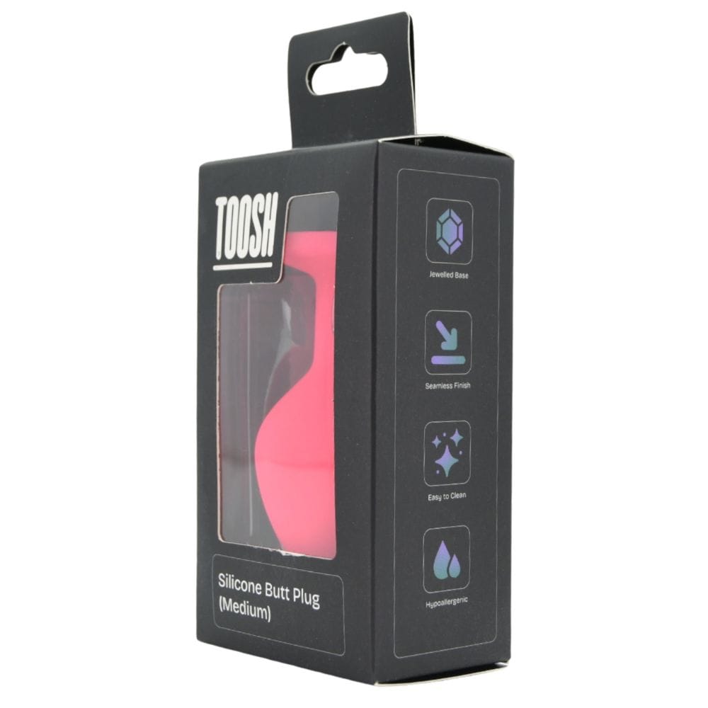 Toosh Jewelled Pink Silicone Butt Plug Medium 3.2 Inch – image number 4