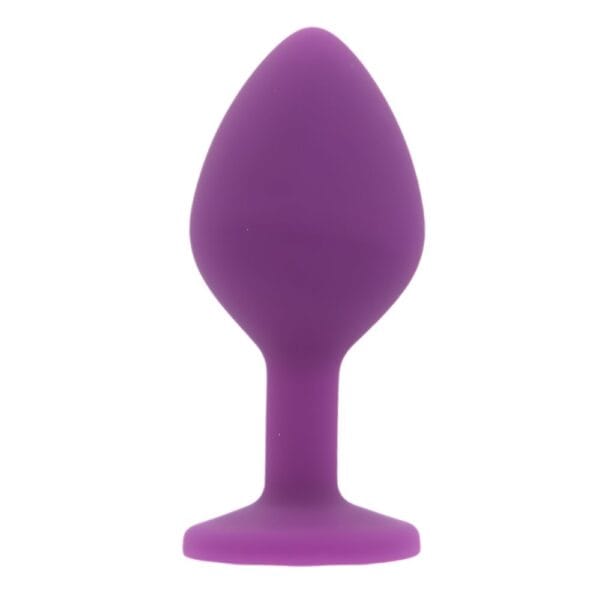 Toosh Jewelled Purple Silicone Butt Plug Medium 3.2 Inch – image number 2