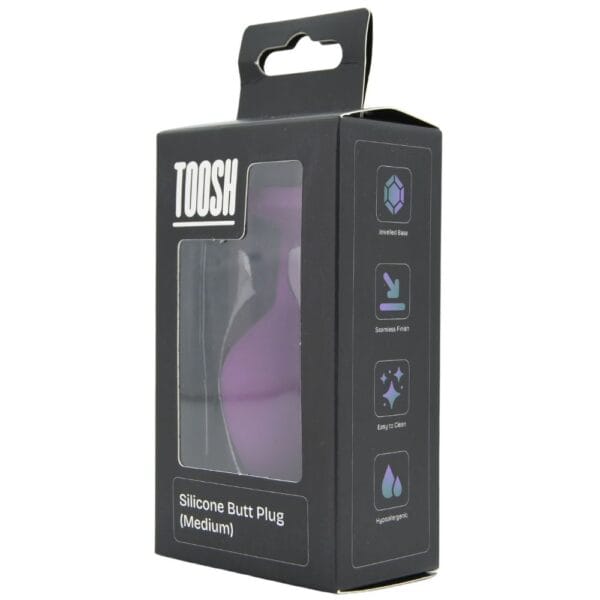 Toosh Jewelled Purple Silicone Butt Plug Medium 3.2 Inch – image number 4